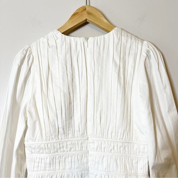 Aje Fallingwater Gathered Mini Dress Ivory Size 4 NWT - Picture 8 of 14